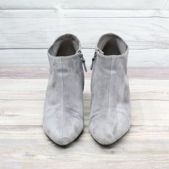 COLE HAAN Jordyn II Gray Suede Wedge Ankle Booties Size 8.5 B - Picture 5 of 9